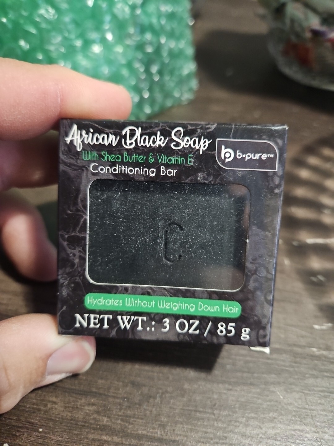 African black soap with charcoal powder shampoo bar 3 Oz Bar