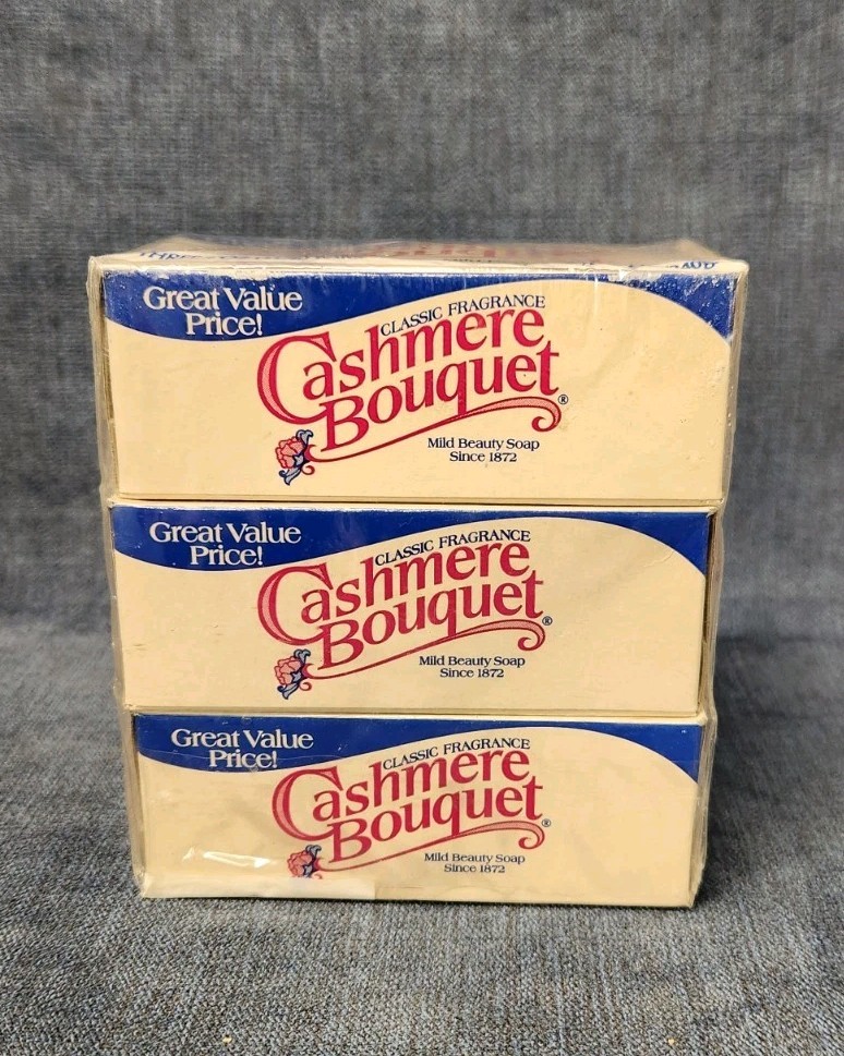 Cashmere Bouquet Bar Soap Classic Fragrance 3 4oz Bars NEW Old Stock mABC