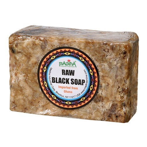 AFRICAN BLACK SOAP raw natural GHANA unrefined GRADE A (8oz)