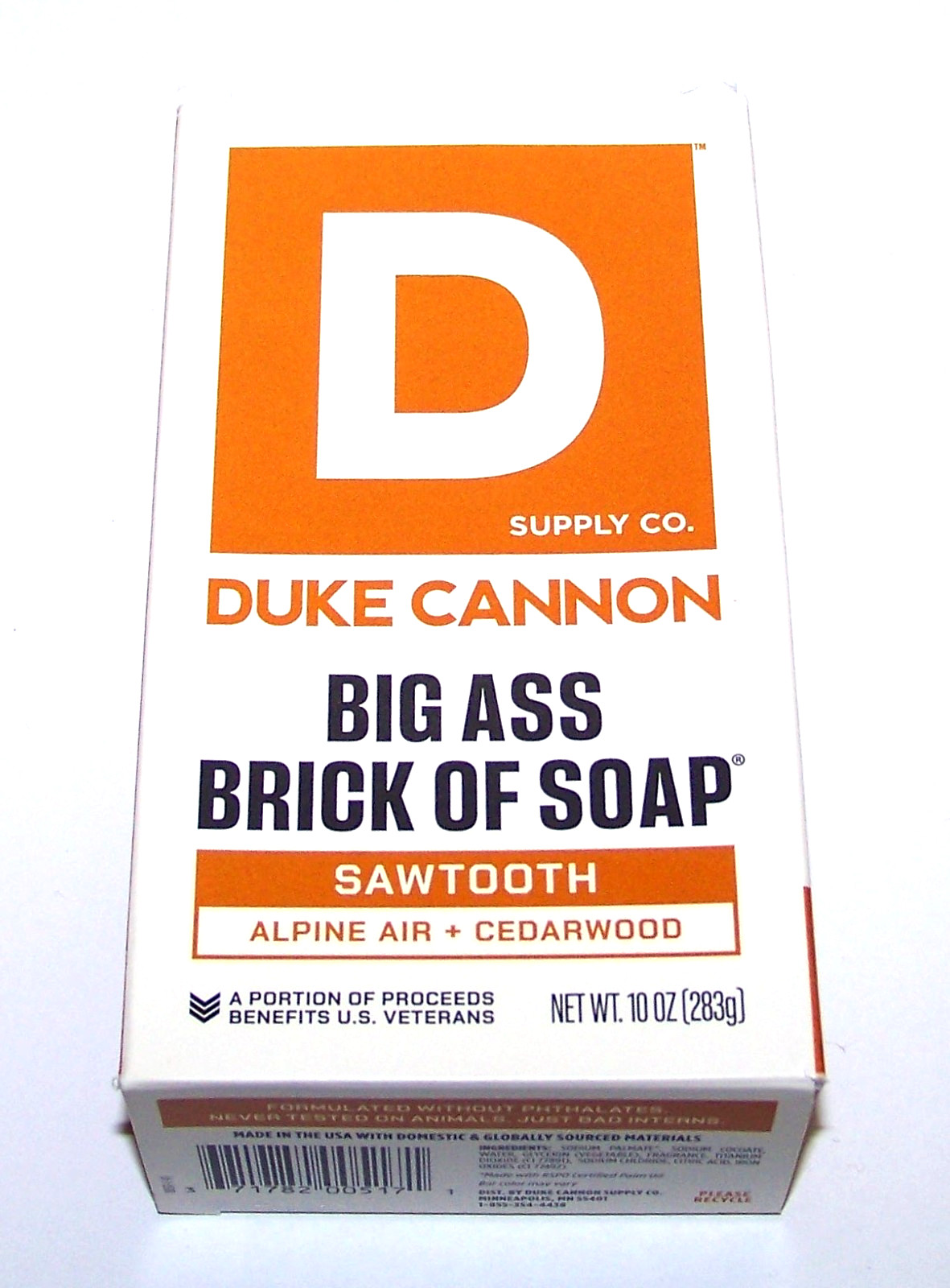 Duke Cannon Supply Co. Big Ass Brick of Soap for Men Sawtooth Bar Soap 10 oz