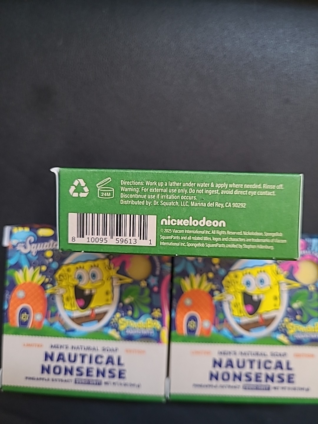 3 Dr. Squatch Limited Edition Soap Nautical Nonsense 5 oz SpongeBob SquarePants!
