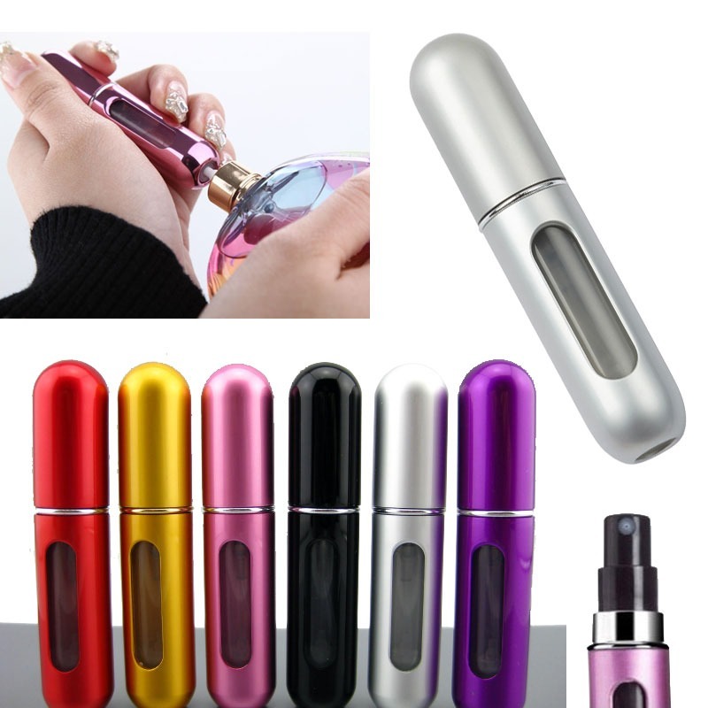 5ml Mini Refillable Perfume Atomizer Bottle for Travel Spray Scent Pump Case