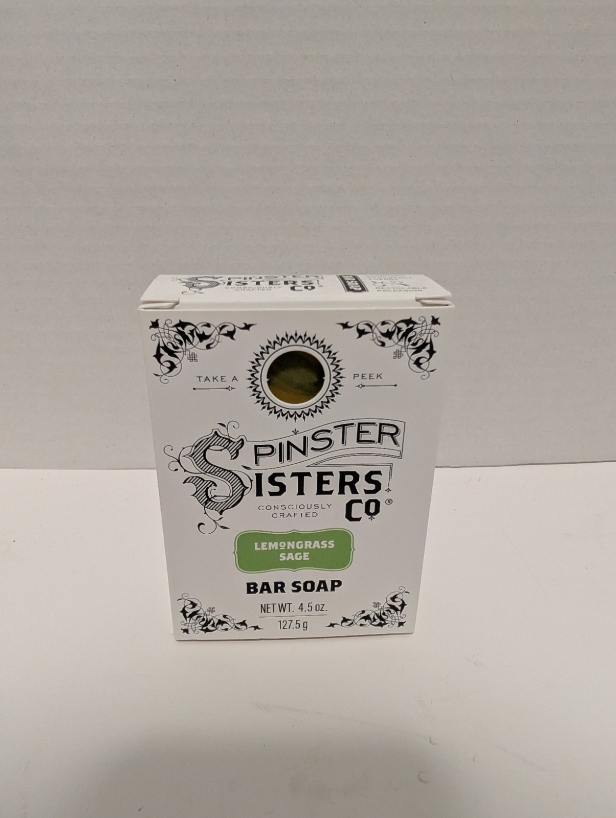 Spinster Sisters Co Lemongrass Sage 4.5oz Bar Soap – All Natural Ingredient. USA