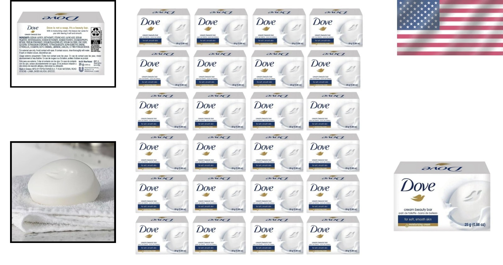 12 Travel Size Almond Moisturizing Beauty Bars – 25g Each, Perfect for All Skin