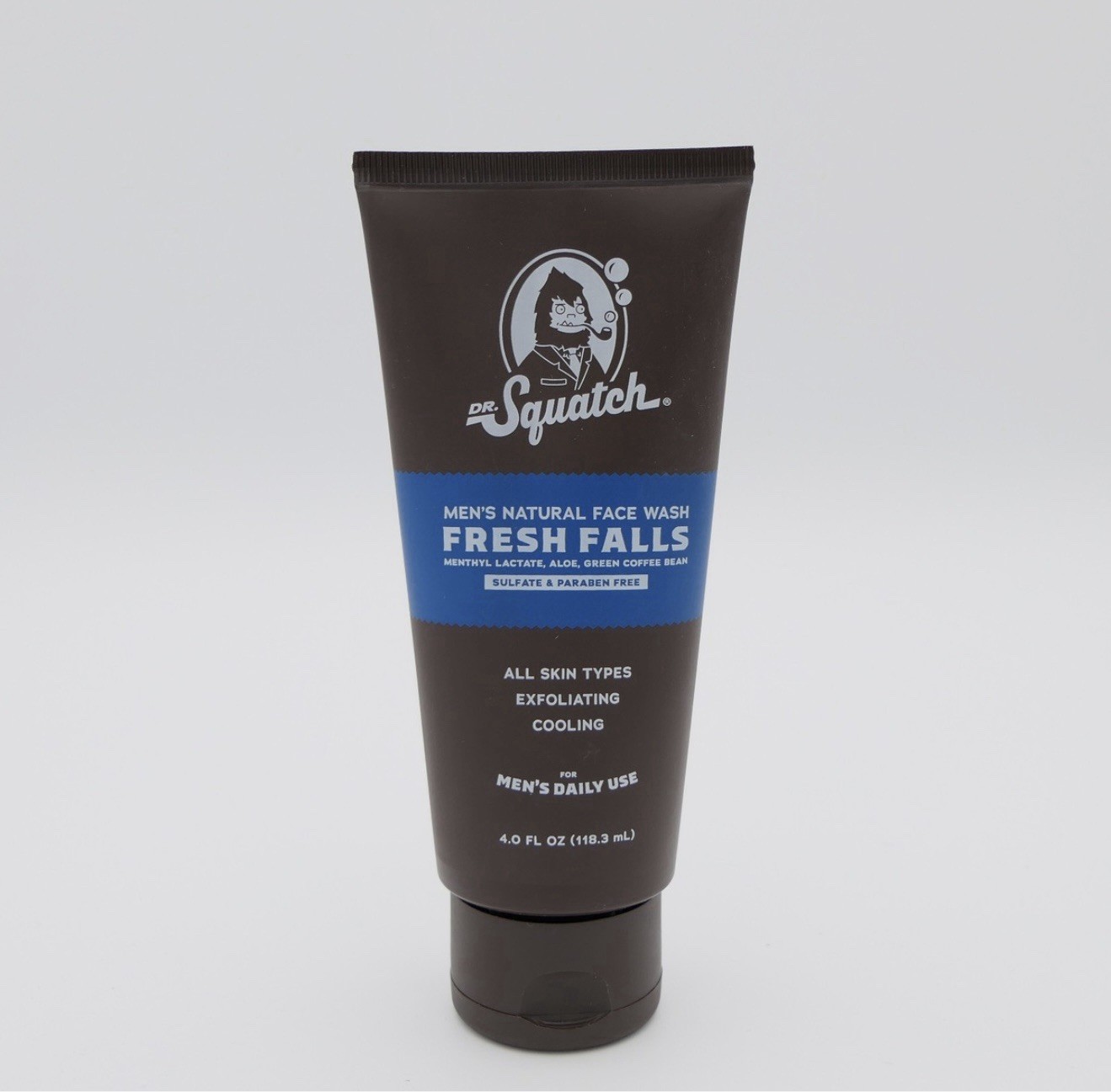 Dr. Squatch Fresh Falls Men’s Natural Face Wash All Skin Type Exfoliating 4 Oz