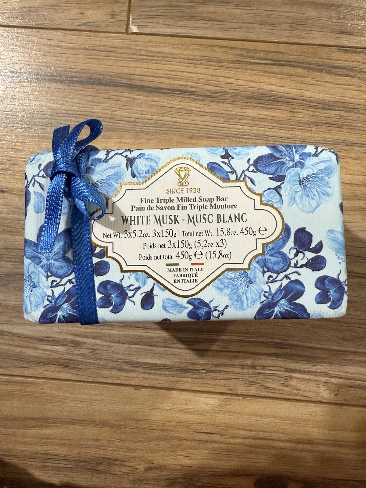 ZENI White Musk FINE TRIPLE MILLED SOAP BAR (3 BARS )5.3OZ EACH MADE IN ITALY