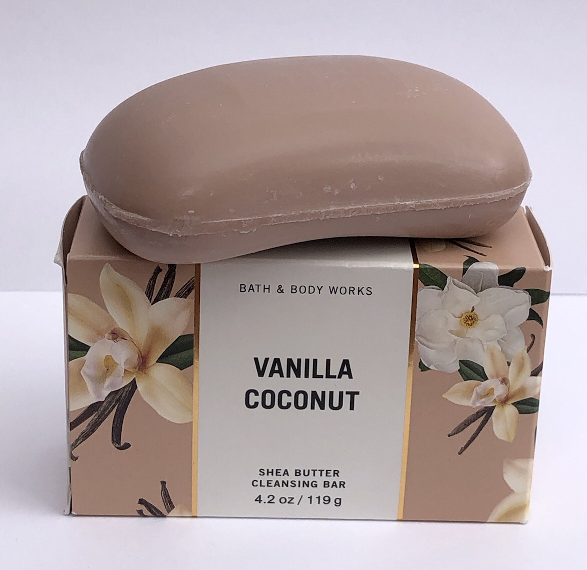 Bath & Body Works Vanilla Coconut Shea Butter Cleansing Bar Soap 4.2 oz Set of 2