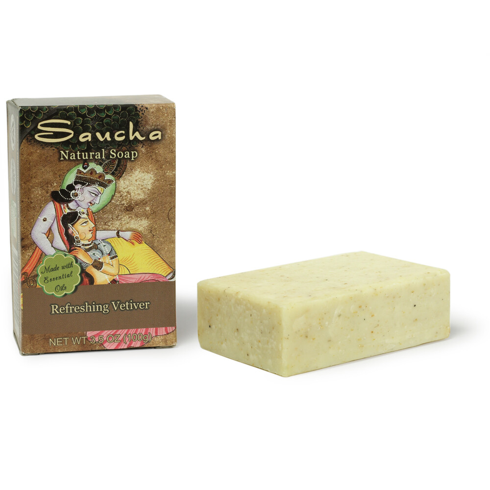 Soap Bar Saucha – Natural Refreshing Vetiver – 3.5 oz (100g)