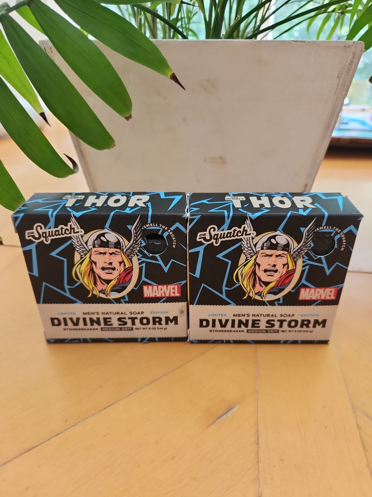 Dr Squatch x Marvel Divine Storm THOR Soap Bar 5oz Bar Limited Edition 2 pack