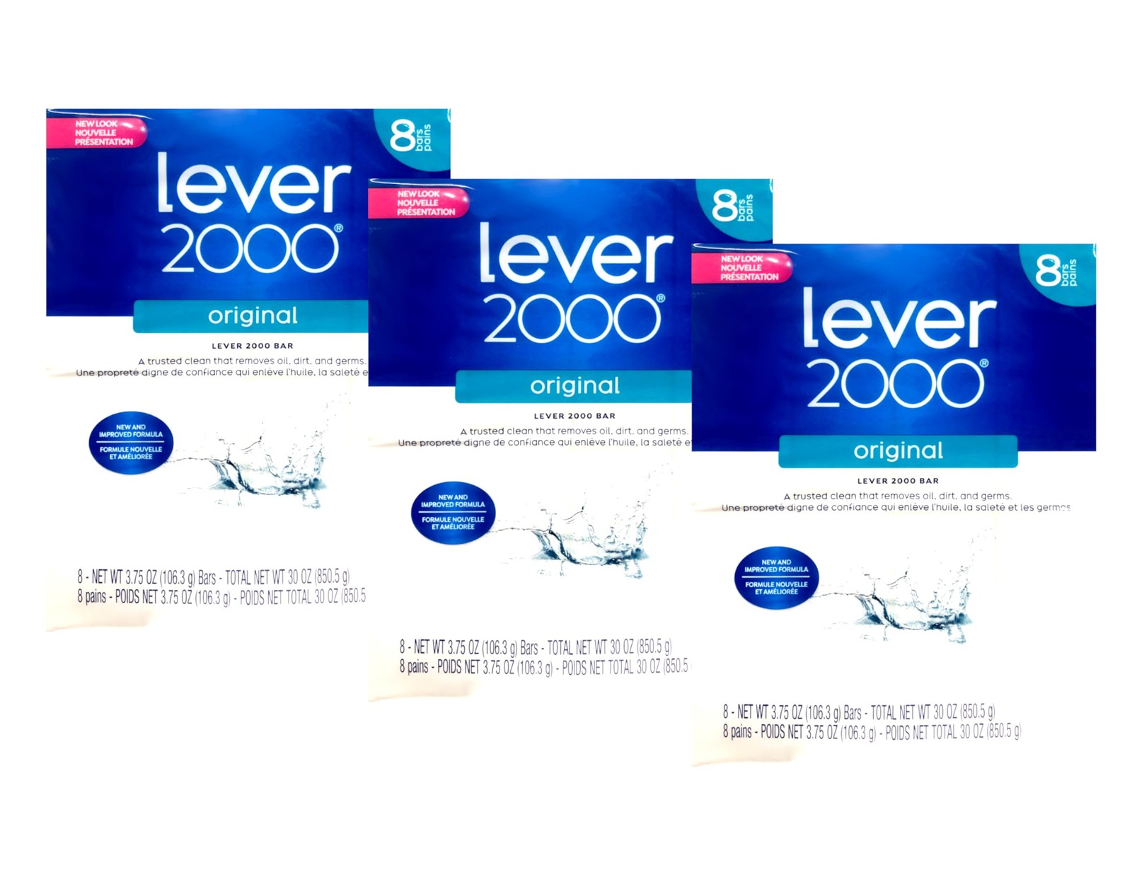 Lever 2000 Original Scent Bar Soap – 8 Bar Count, 3.75 oz Each (Pack of 3)