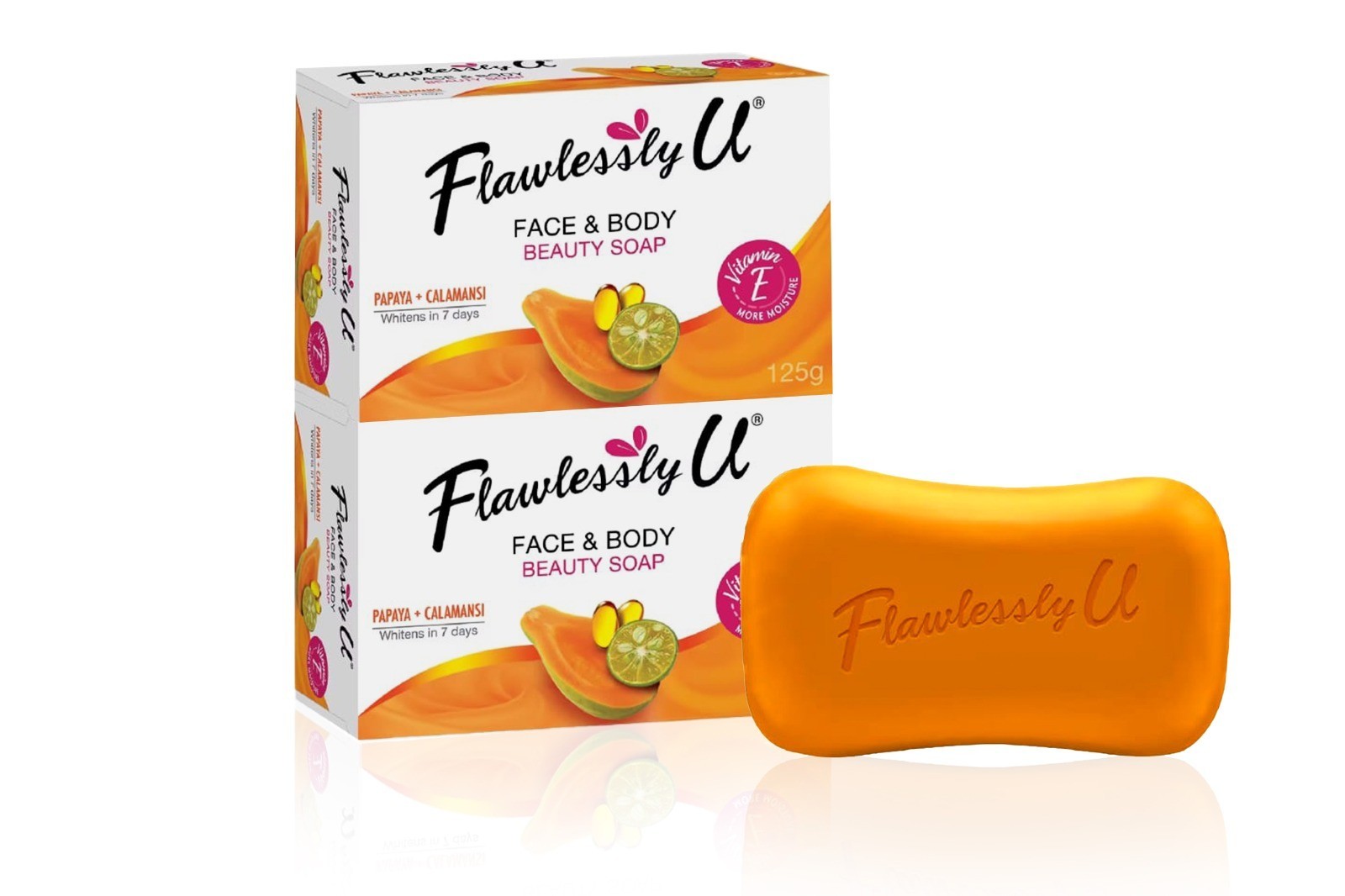 Flawlessly U face and body 2 in 1 beauty soap 125 with papaya/calamansi 125g