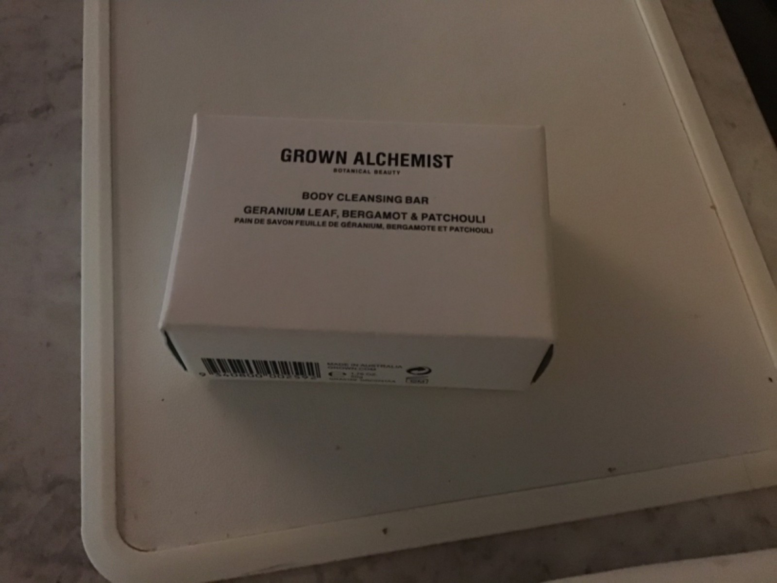 NIB Grown Alchemist Body Cleansing Bar Geranium Leaf Bergamot Botanical 50 g!