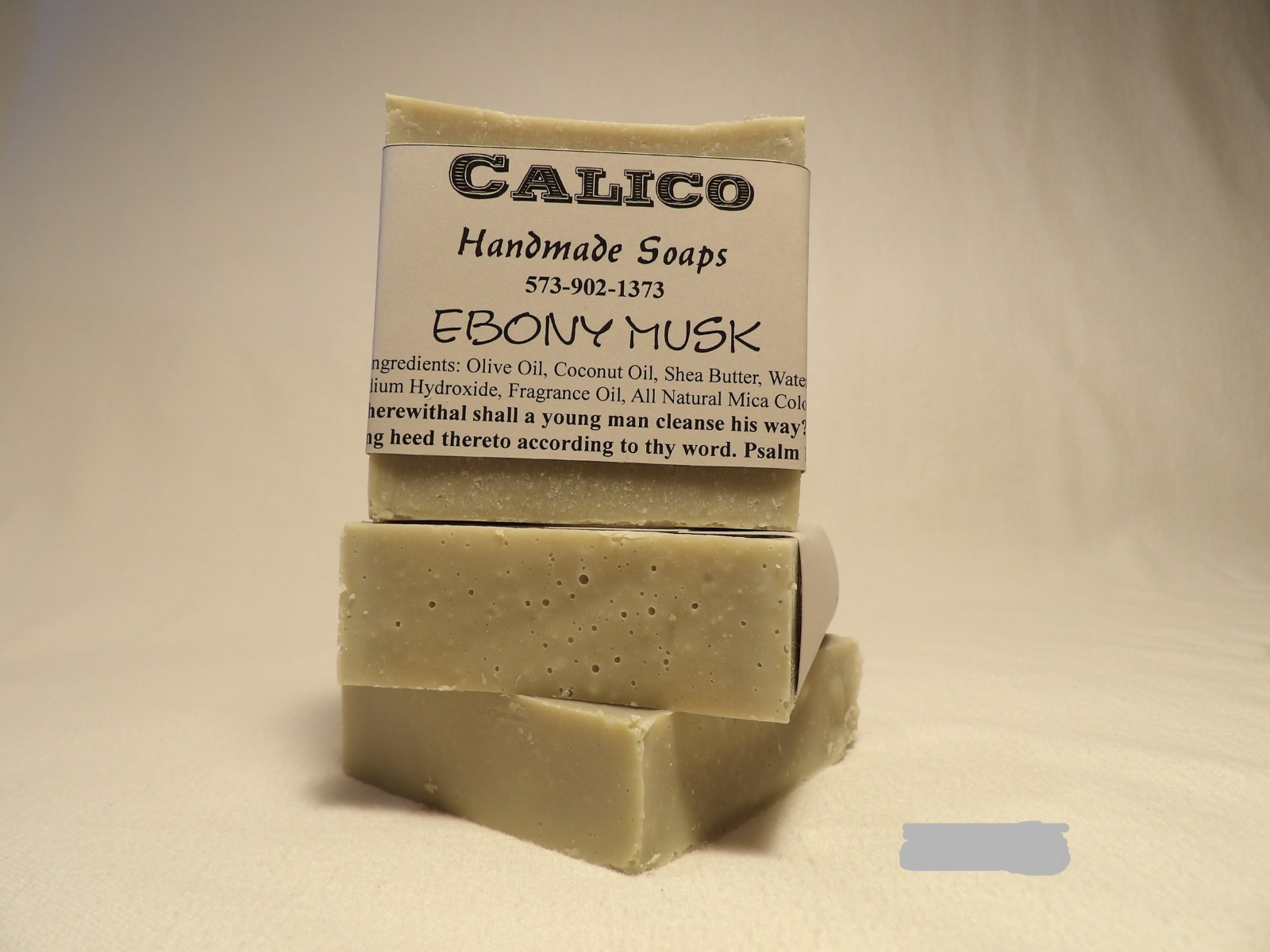 Ebony Musk Handmade Lye Soap- for normal to dry skin- sold by a soapmaker