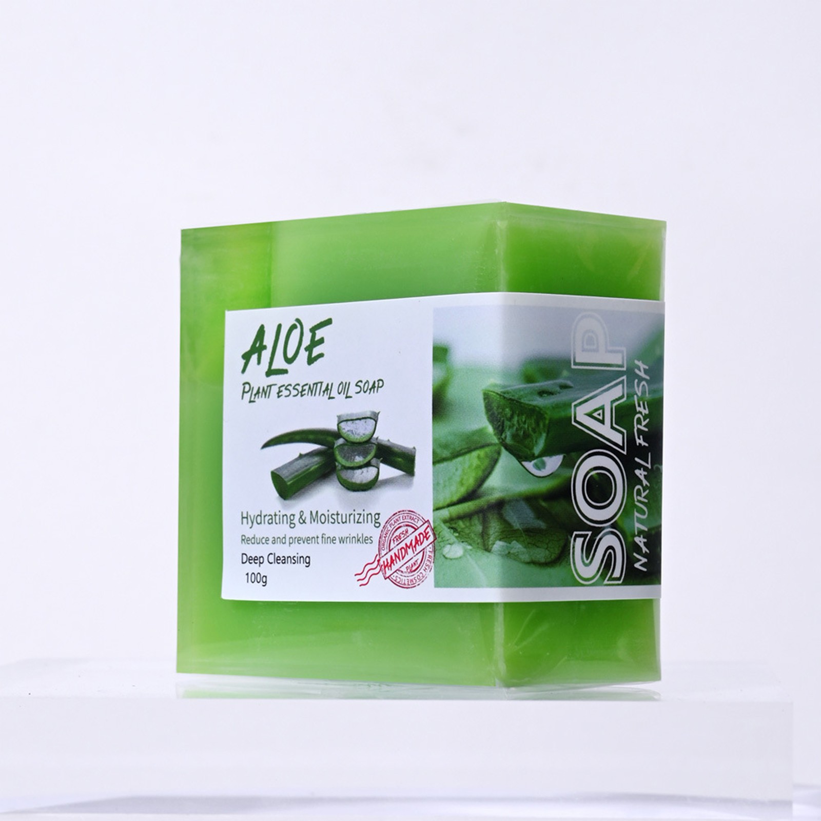 1PCS Handmade Soap For Daily Use Aloe Gentle On The Skin Essential Oil Soap