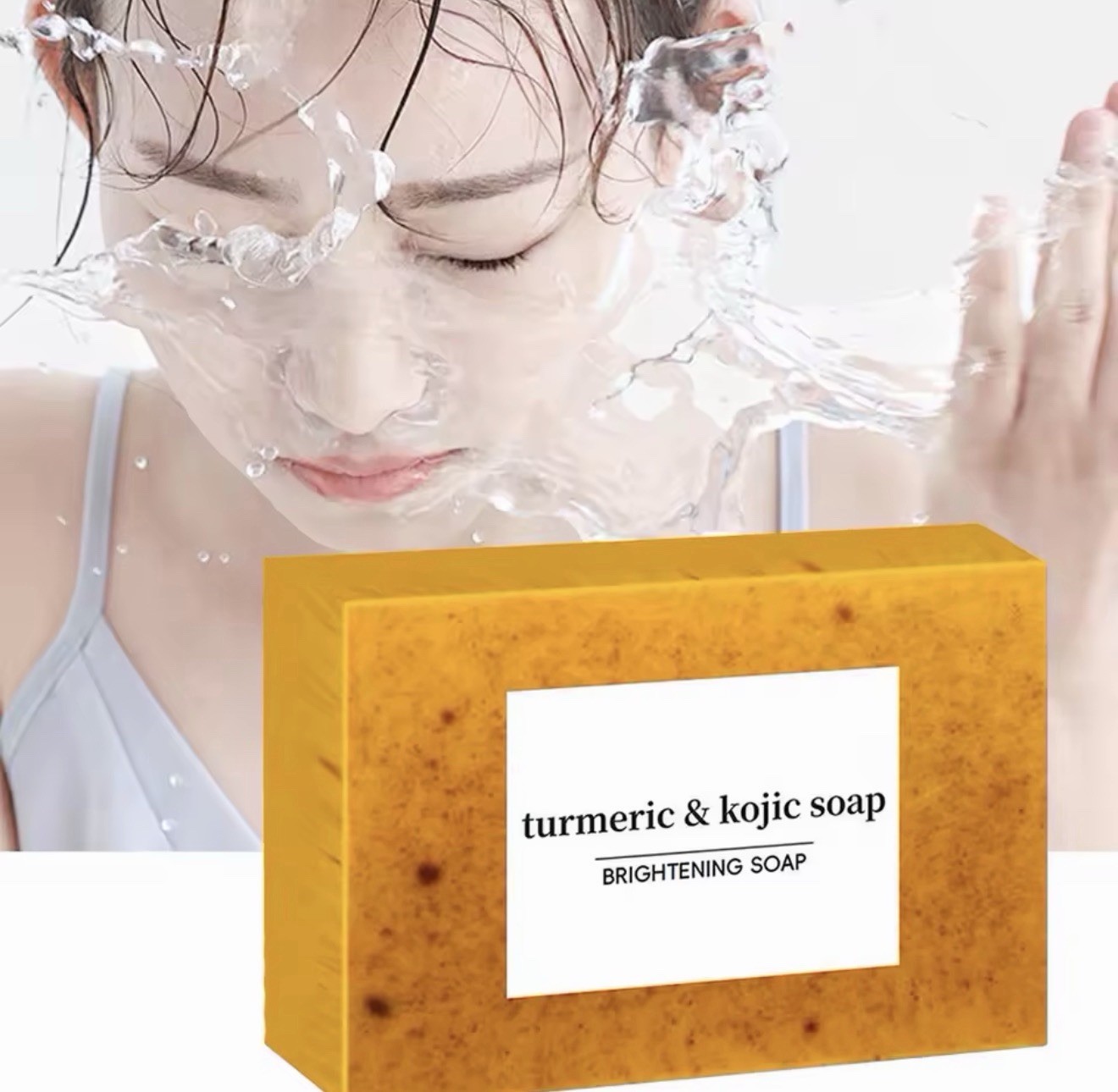 Homemade Tumeric Lemon Kojic Acid Soap Skin Whitening, Dark Spot Removal