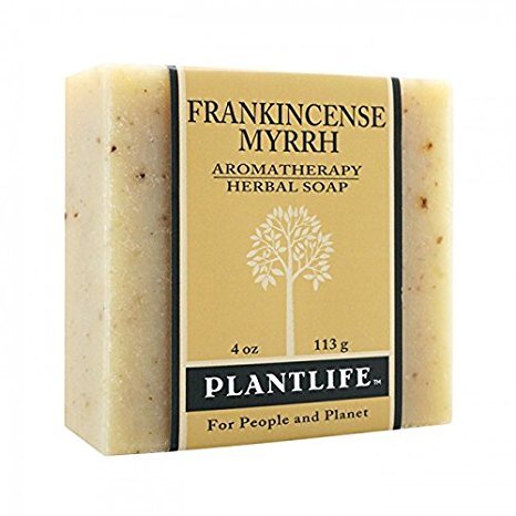 Frankincense Myrrh 100% Pure & Natural Aromatherapy Herbal Soap- 4 Ounces(113g)