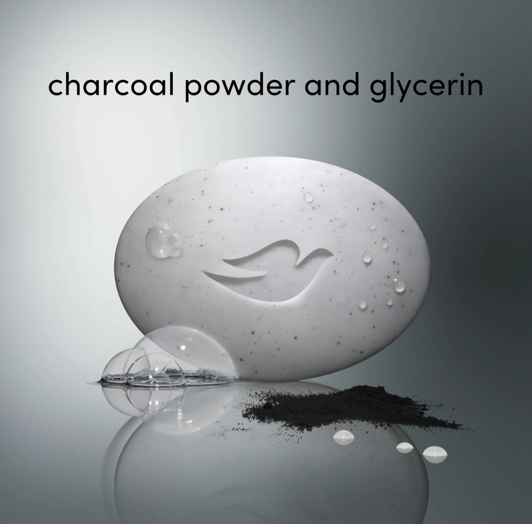 🩶 DOVE (3-BARS) 3.17 Oz. 🪨🫧 ●DEEP EXFOLIATING● Charcoal & Glycerin Bar 🪨🫧.