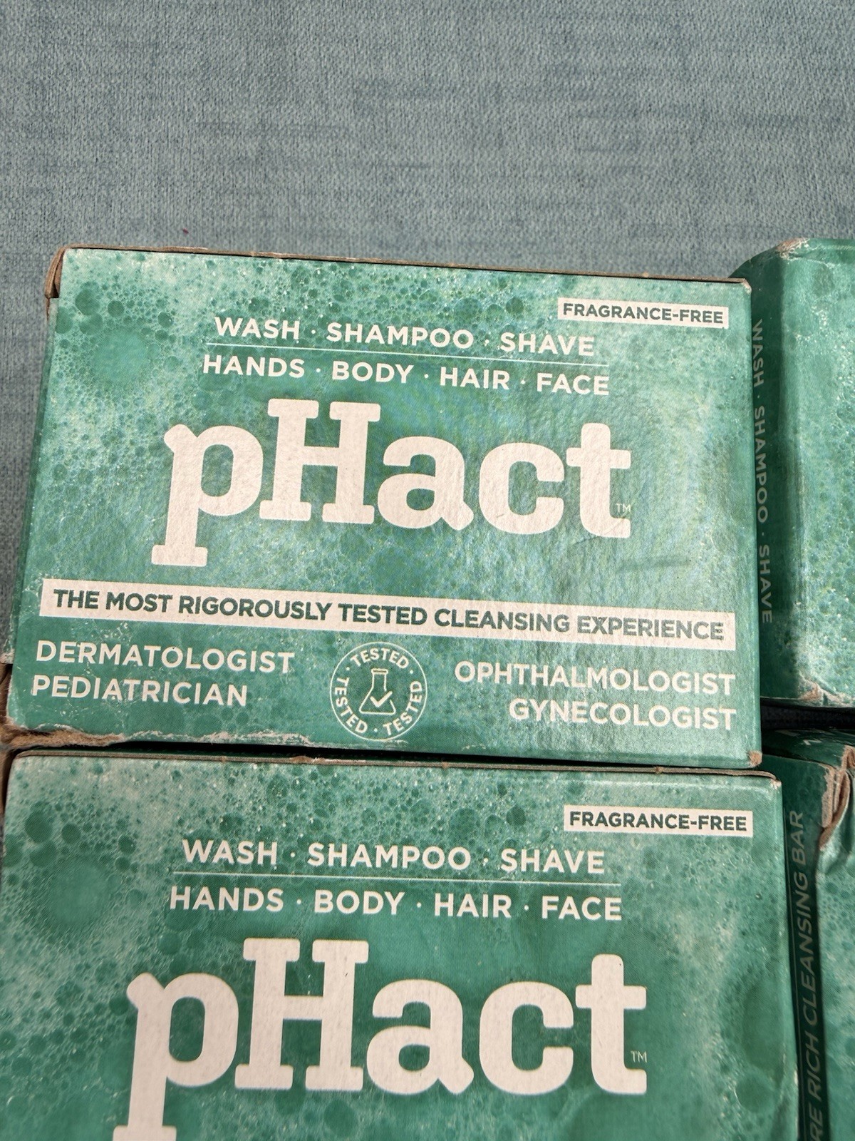 pHact Cleansing Bars Soap, Dye, Gluten Free Doctor RX 4.25oz 4 Pack Unscented