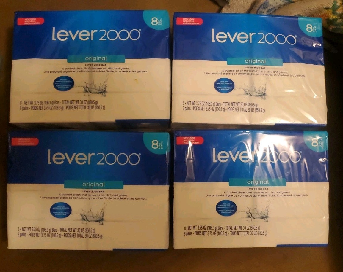 32 Bars Lever 2000 Bar Soap Original 3.75 oz each Sealed Box 32 Count