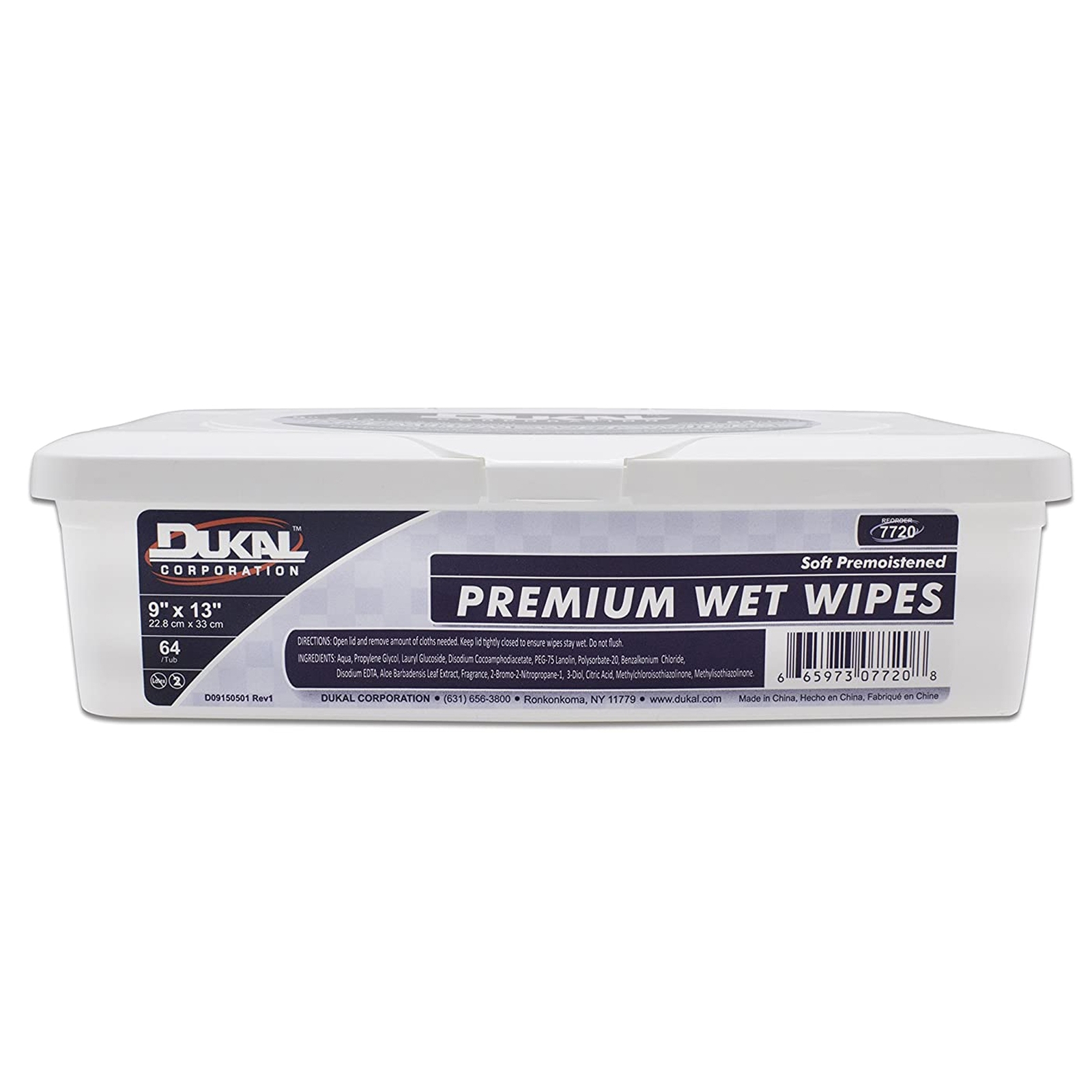 Dukal Premium Personal Cleansing Wipe 9 x 13″ 7720 8 Pack 512 Wipes