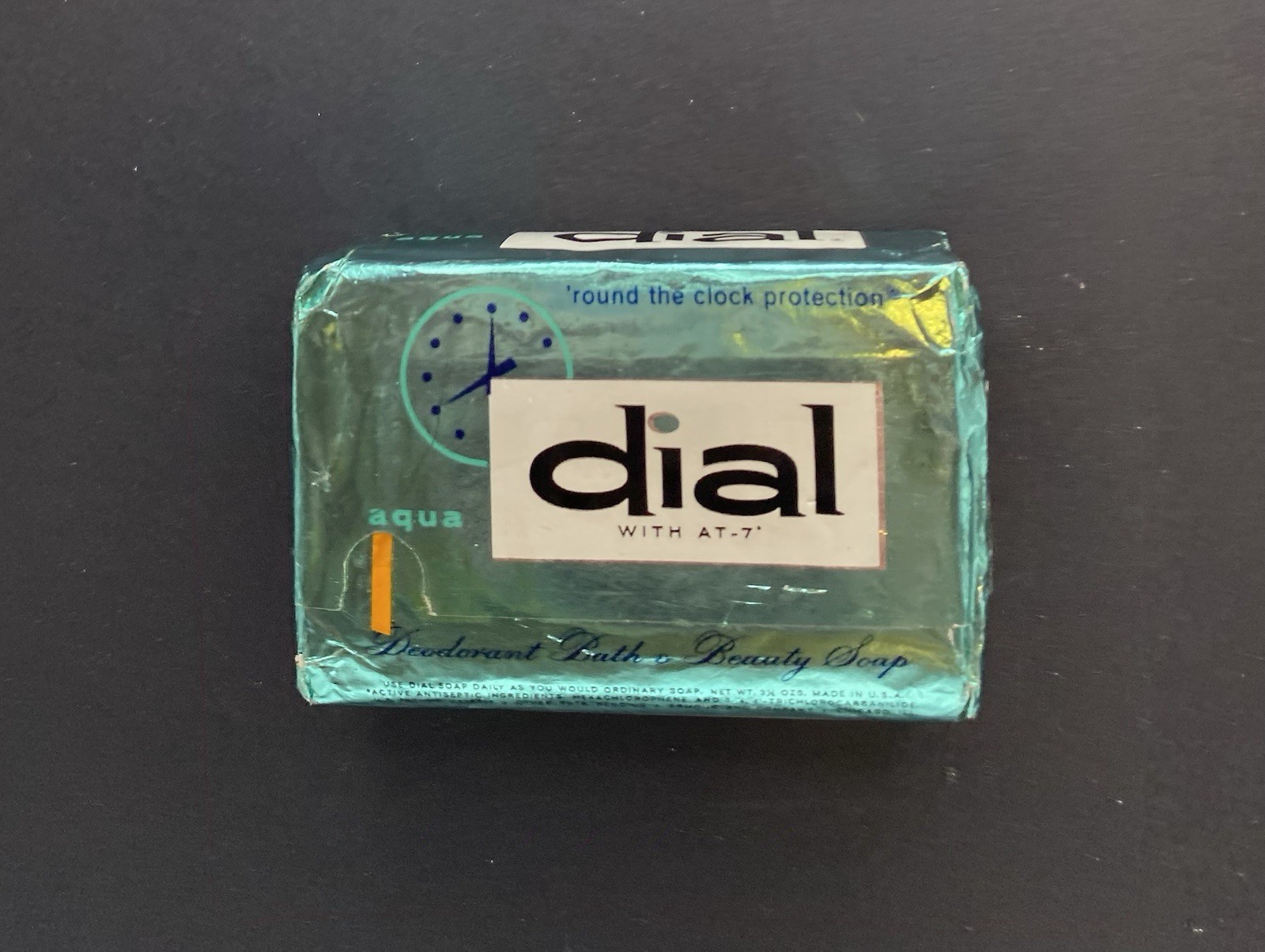 Vintage Dial Aqua AT-7 Deodorant Bath Beauty Soap 3.5 oz Unopened Original wrap