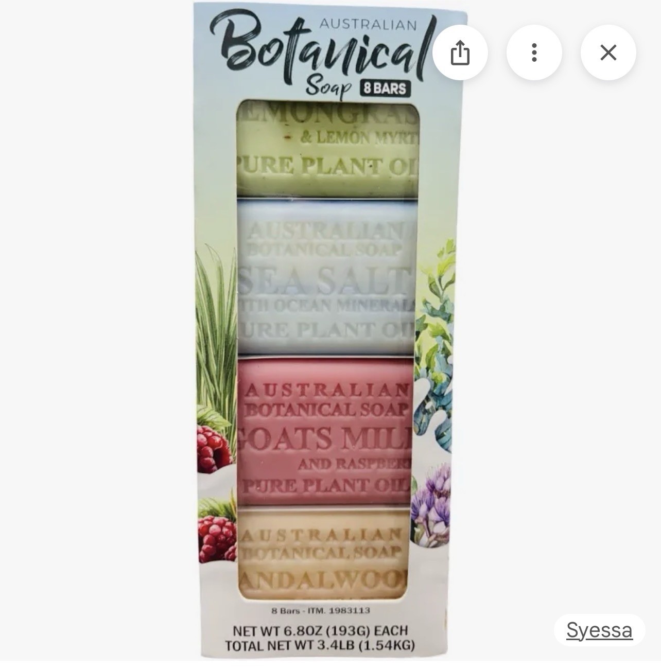 Australian Botanical Assorted Soap Set 8 Bars 6.8 oz Each
