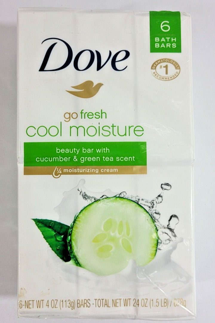 Dove Go Fresh Cool Moisture with Cucumber & Green Tea Fragrance 4oz bars 6 pk