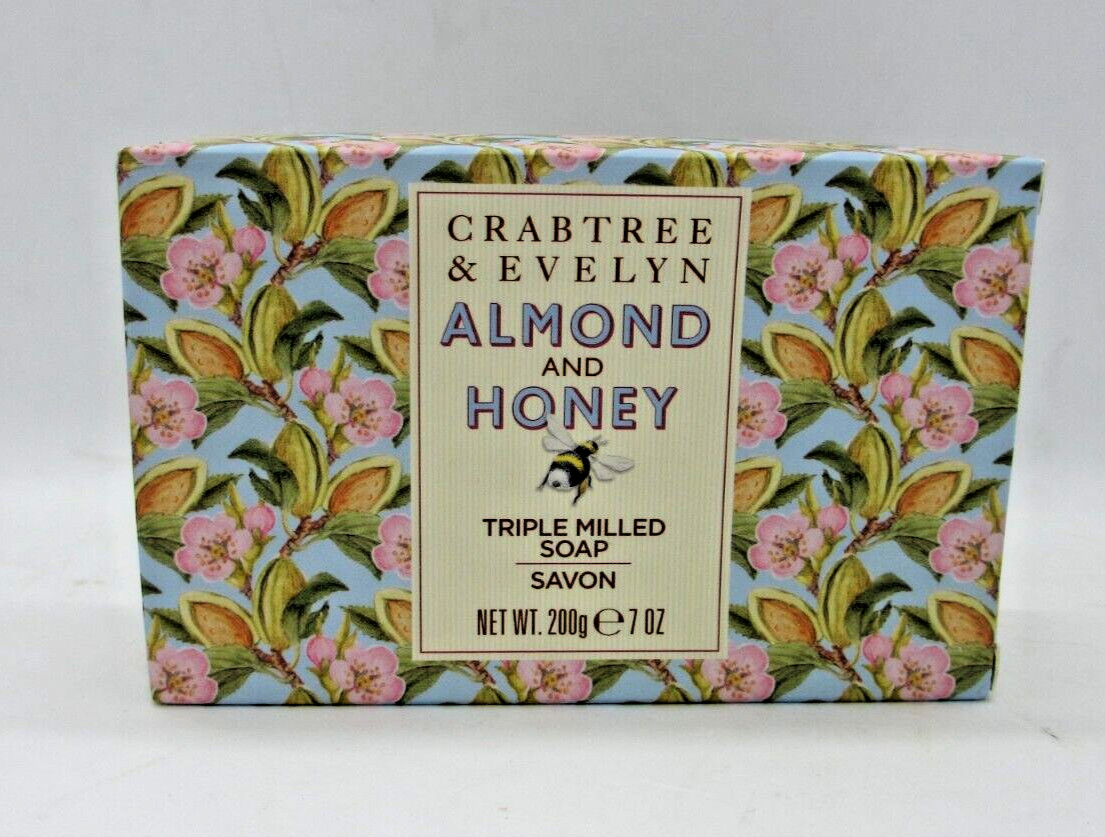 Crabtree & Evelyn Bar Soap Almond & Honey Triple Milled 7oz