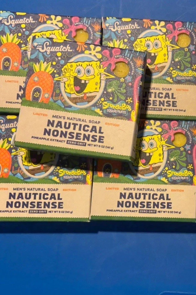 Dr. Squatch Mens Limited Edition SPONGEBOB SQUAREPANTS Patrick Natural Soap Bars