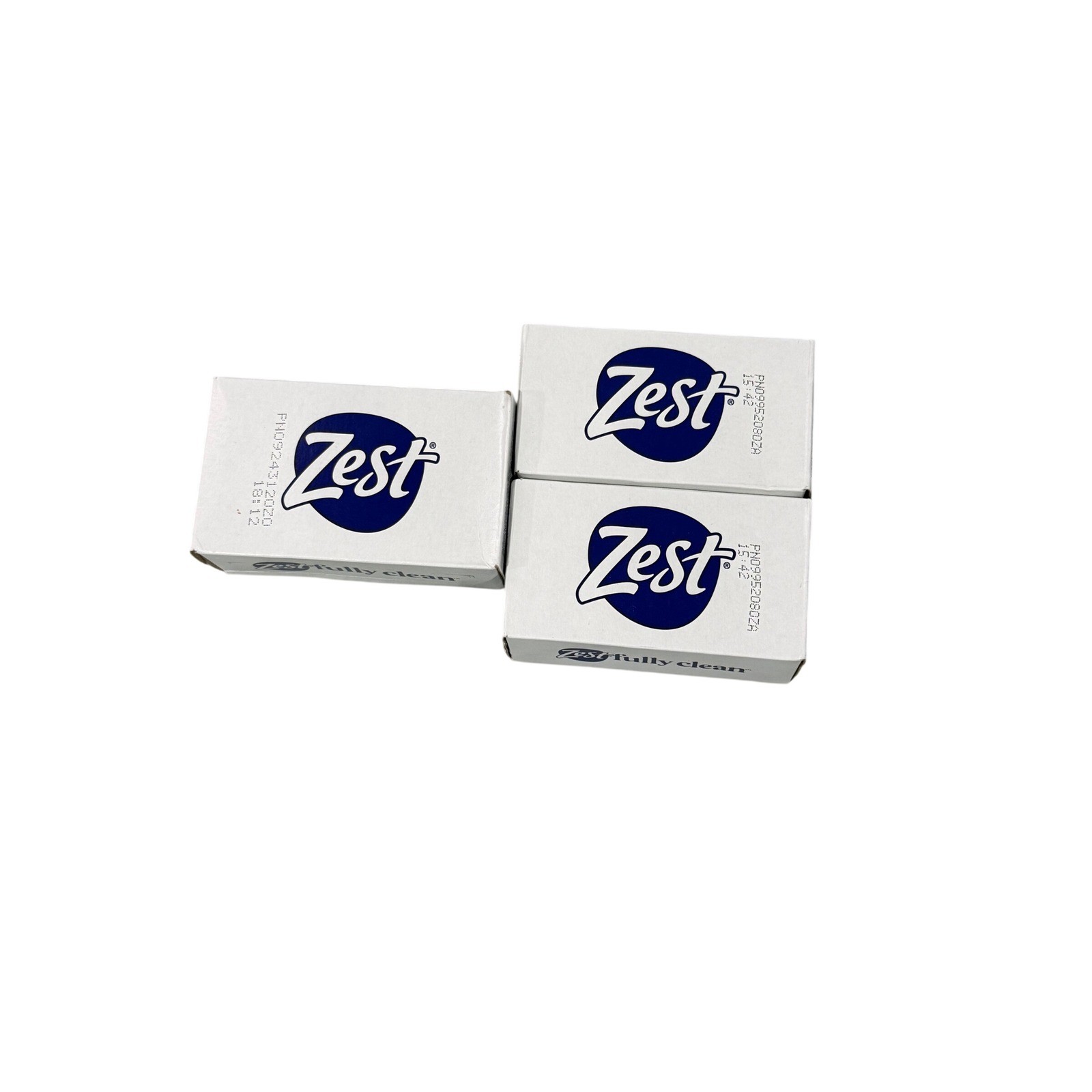 Zest Fully Clean Bar Soap Lot of 3 Paraben Free 4oz and 3.2oz Bars White