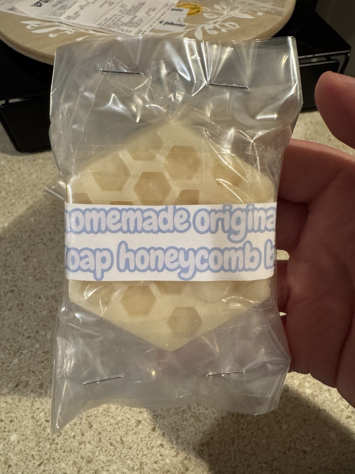 Homemade goats milk soap Bars Honeycomb UnScented 1-01-26