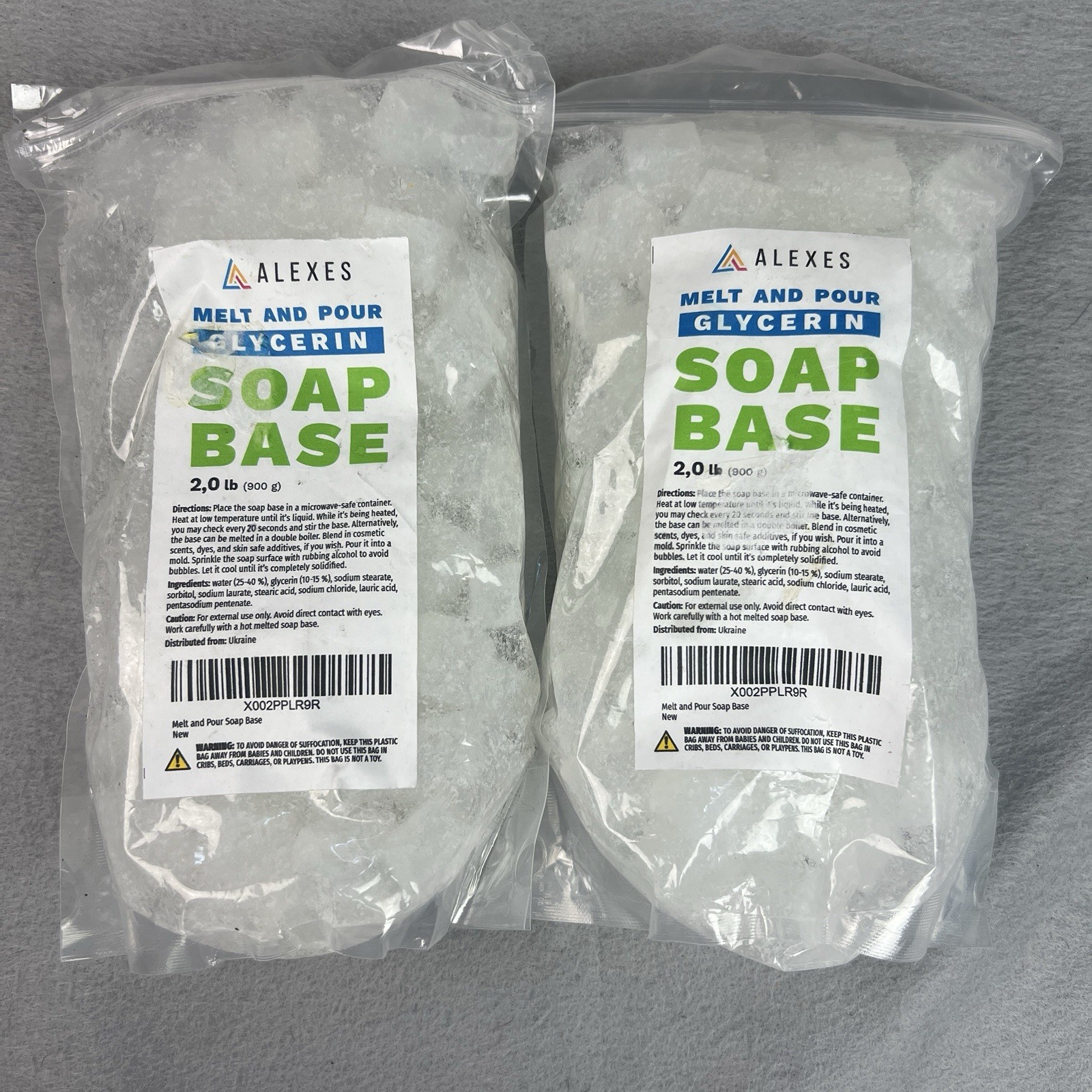 Melt and Pour Glycerin Soap Base 4 lbs. Cubes Transparent Crafting Moisturizing