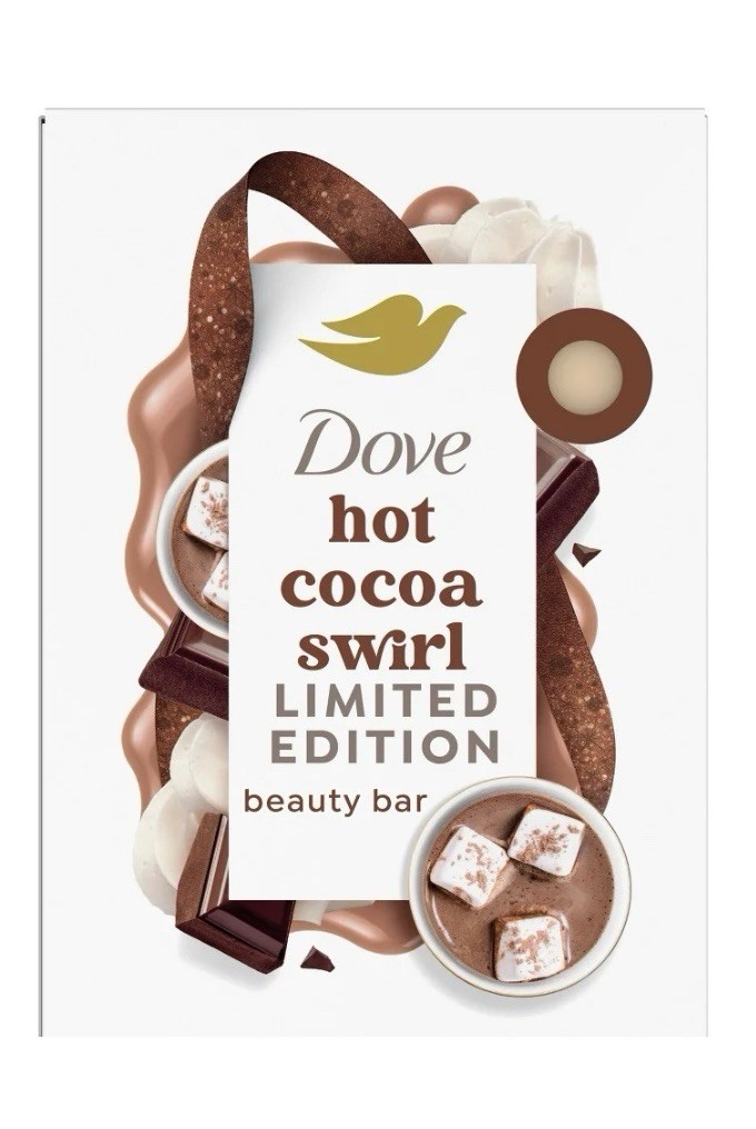 Dove Holiday Treat Limited Edition Hot Cocoa Swirl – SINGLE SOAP BAR 3.75 oz