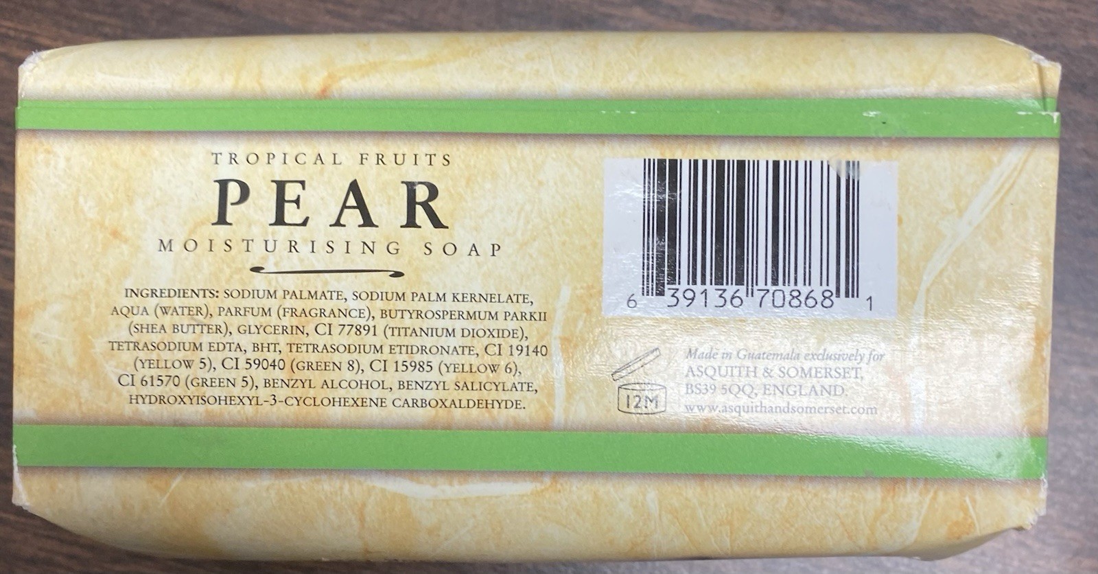 Pear Moisturizing Bath Bar Soap Large 12 oz/350g New!!!!!