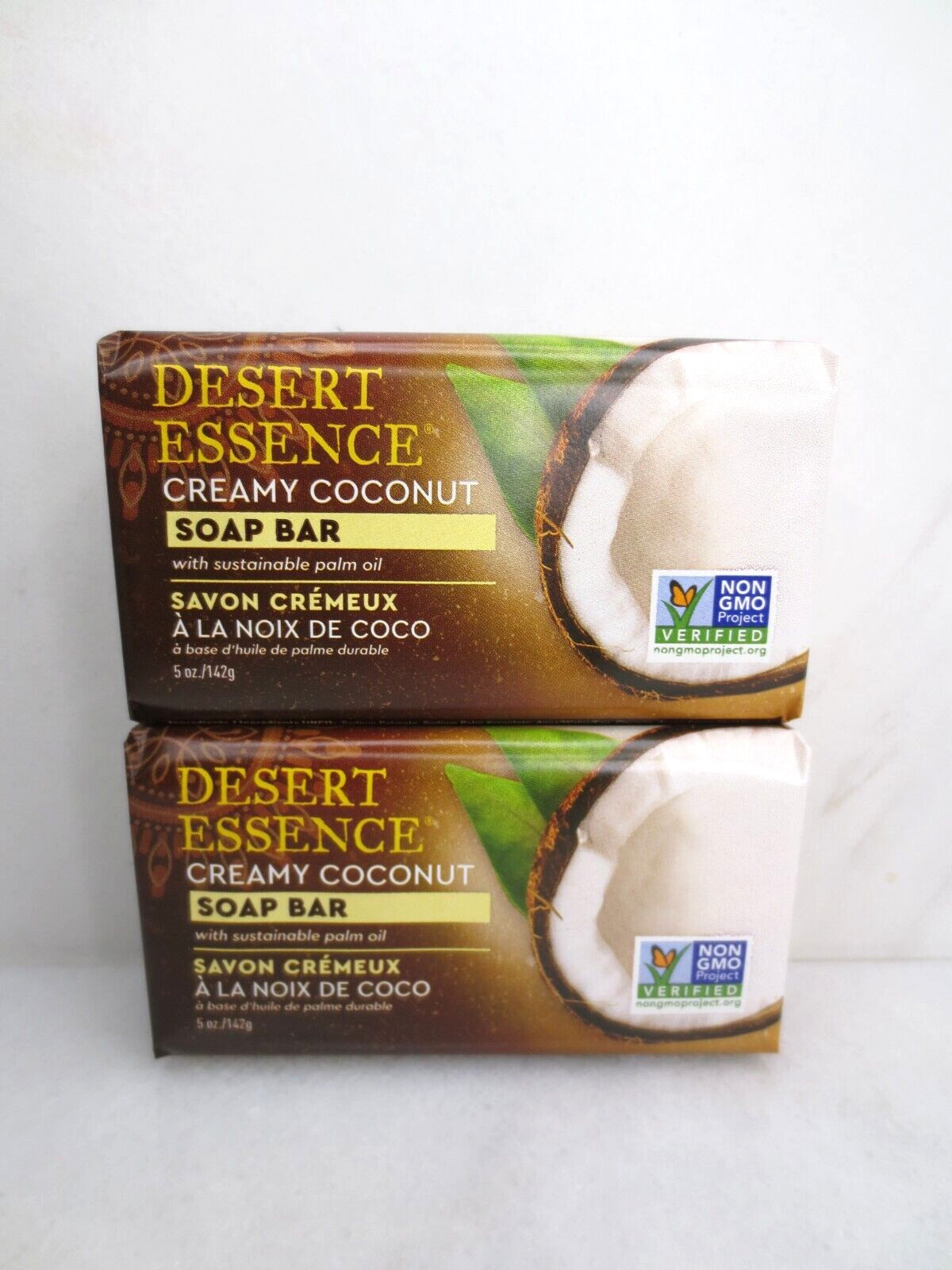 DESERT ESSENCE CREAMY COCONUT SOAP BAR 5 OZ NWOB LOT OF 2