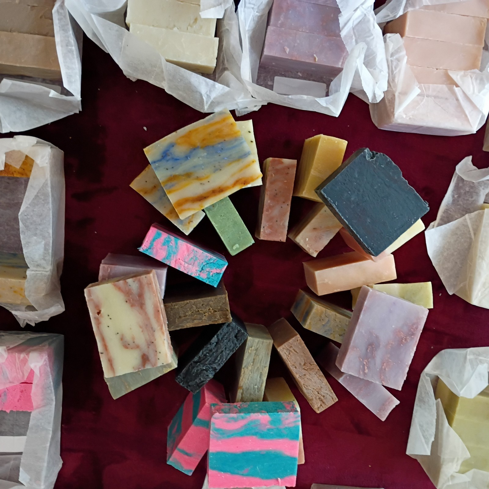 Handmade Lye Soap 6 Bars Natural Castile Organic Variety pack Gifts Camp Bath