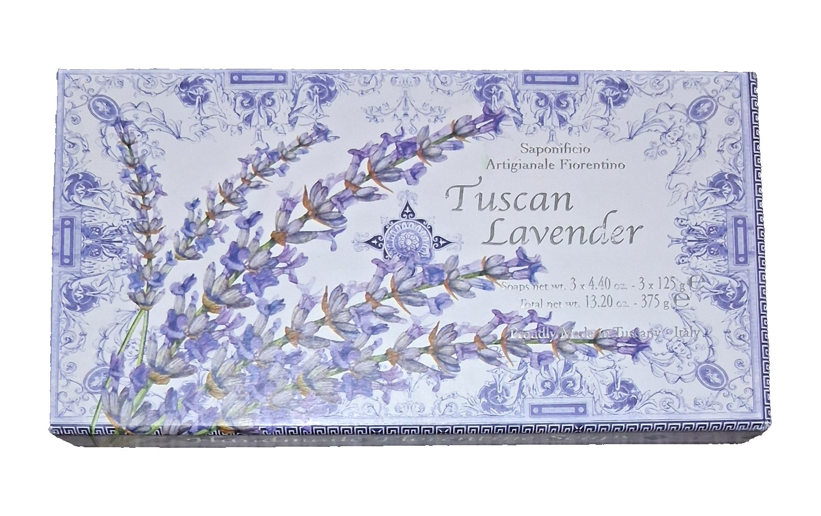 Saponificio Artigianale Fiorentino 3 Lavender Soap Bars 4.4 oz Tuscany Italy New