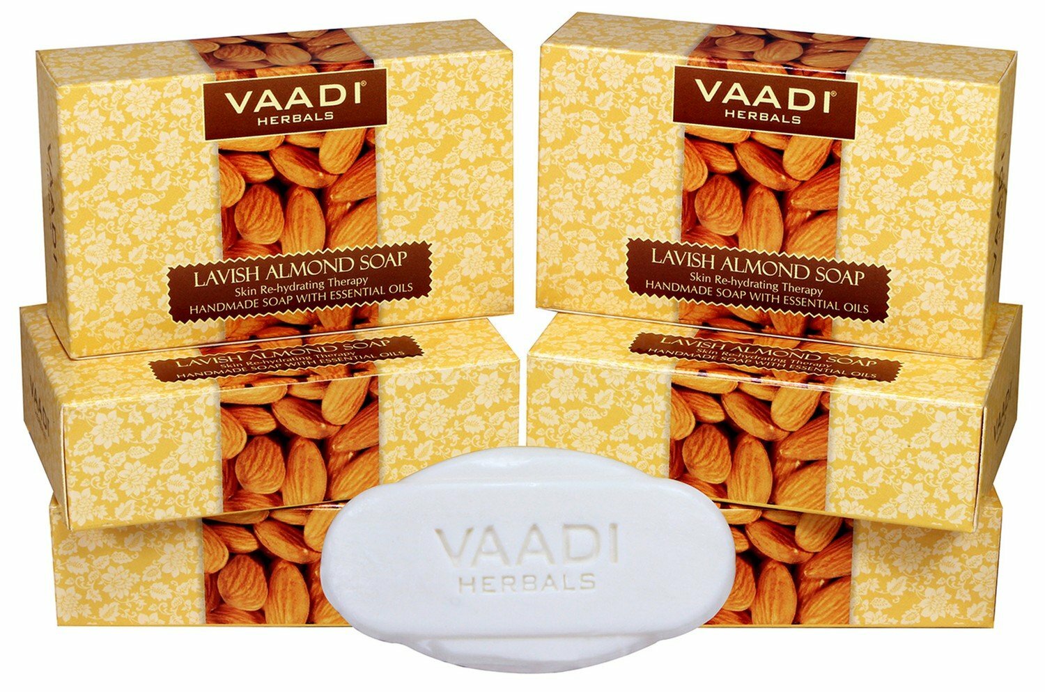 Vaadi Herbals Lavish Almond Soap, 75g x 6 + FREE DELIVERY