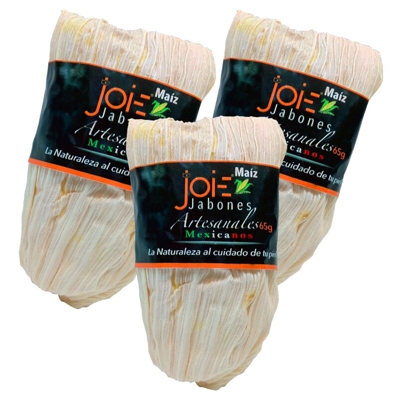 3 Handmade Natural Vegan Soap Corn with White and Green Tea BeJoie (2.5) oz each