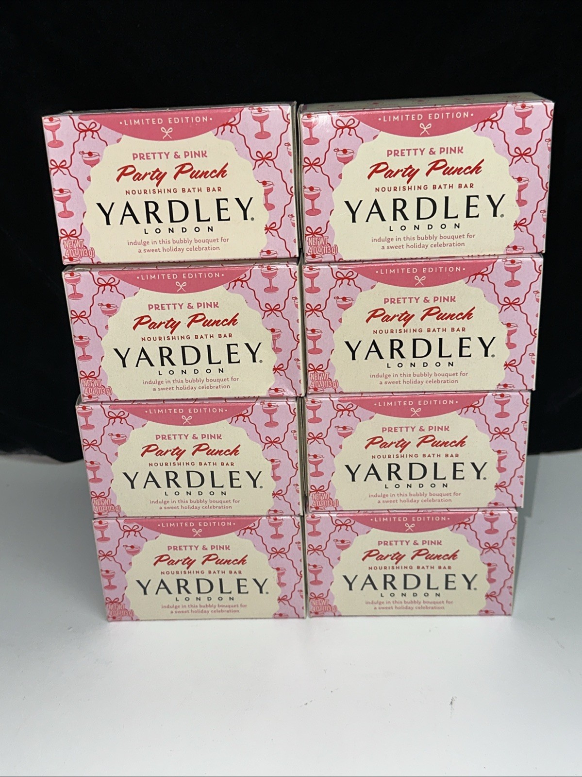 8x Yardley London Limited Edition Pretty & Pink PARTY PUNCH Bath Bar Soap 4oz