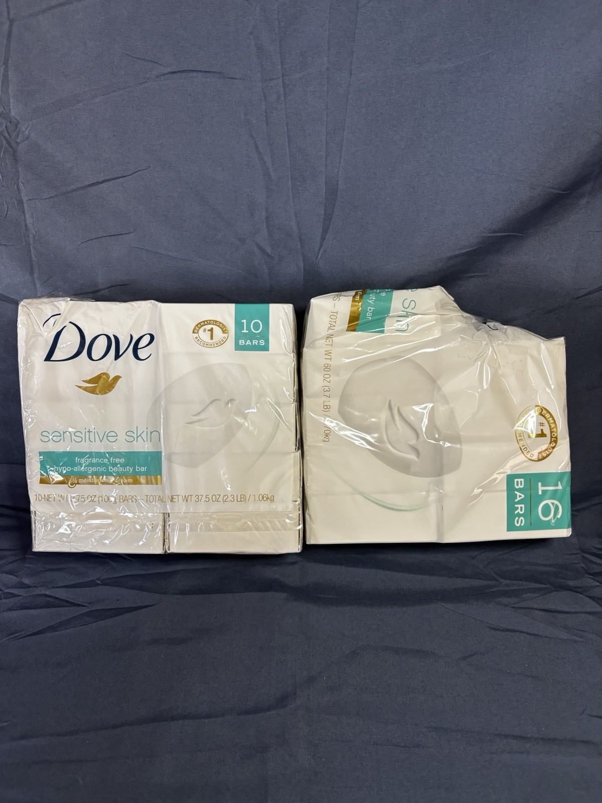 Dove Beauty Bar Sensitive 1/4 Moisturizing Cream Soap 3.75 oz, 19 Bars – New