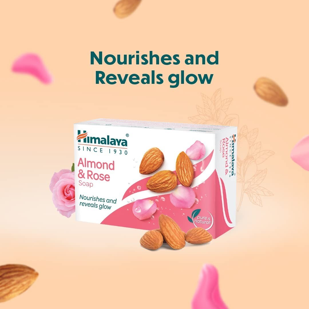 Himalaya Herbals Almond and Rose Soap, 125gm (Pack of 6) Free Shipping