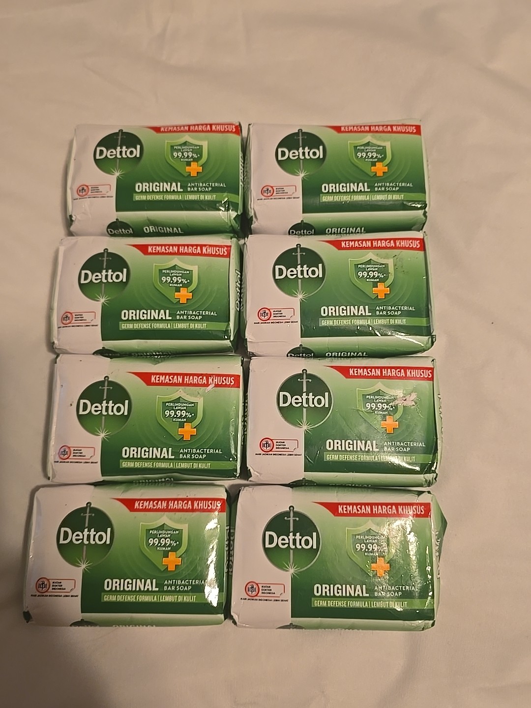 DETTOL Original Antibacterial Soap 8 Bars of Soap 100 gram Each Exp 9/25 & 10/25