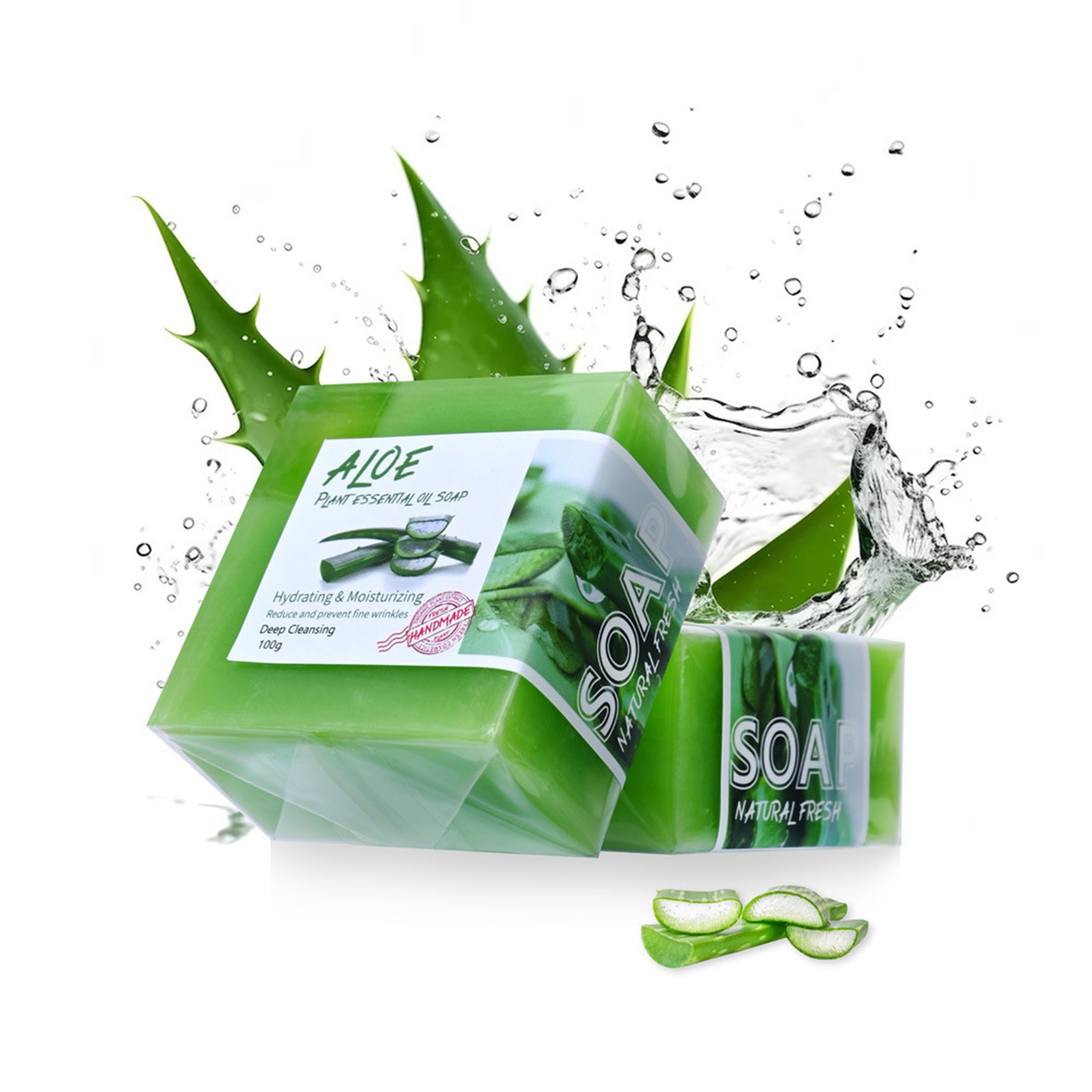 1PCS Handmade Soap For Daily Use Aloe Gentle On The Skin Essential Oil Soap