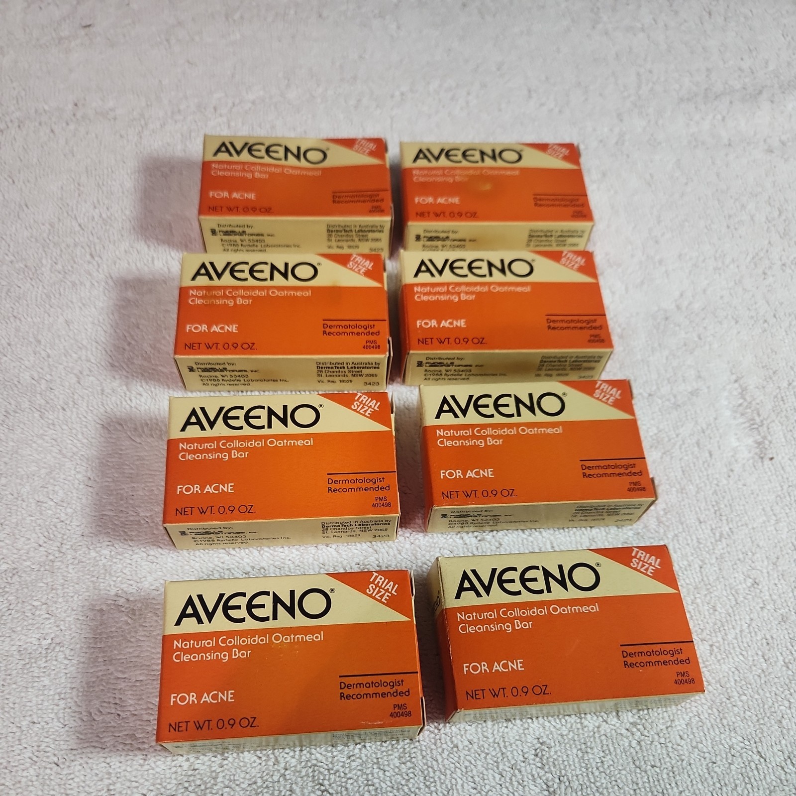 VINTAGE AVEENO Cleansing Bar trial size .9oz For Acne Prone Skin 8 pk bundle