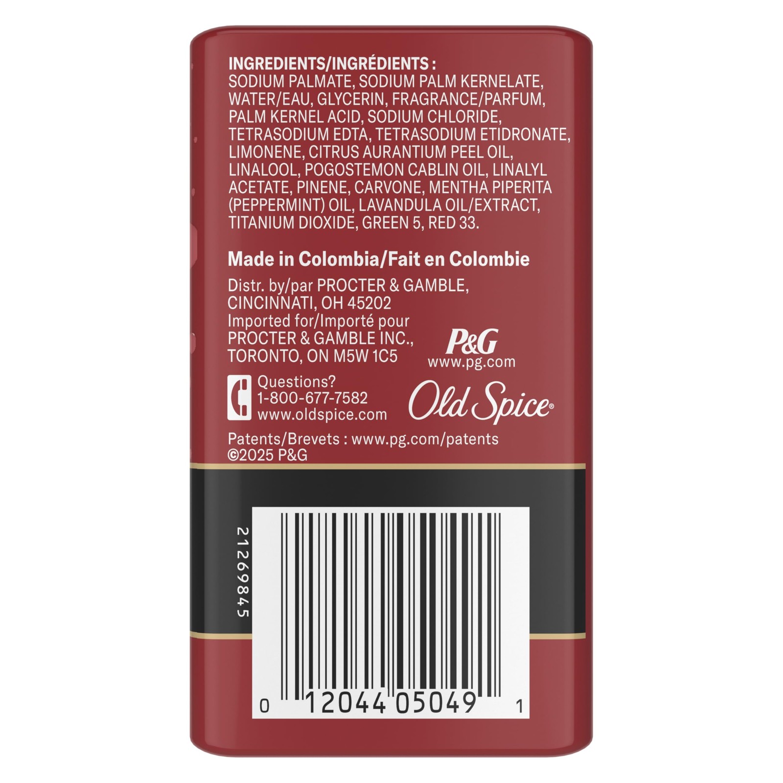 Old Spice Bar Soap for Men, Deodorizing, Feel 3.17 Ounce (Pack of 4), Red