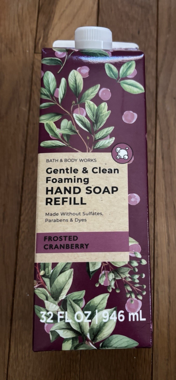Lot Set of 2 Bath & Body Works FROSTED CRANBERRY Foaming Hand Soap Refills 32oz