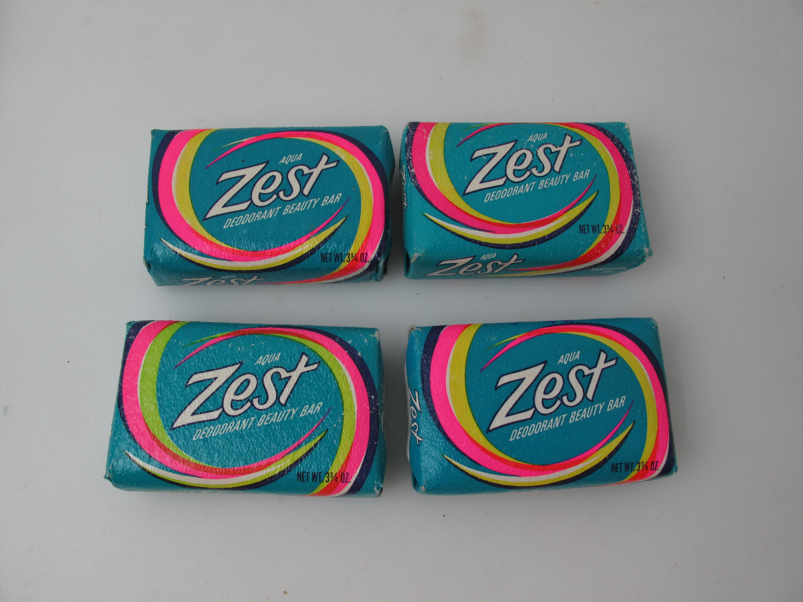 4 x Vintage Zest Deodorant Beauty Bar Soap 3-3/4 oz Bars