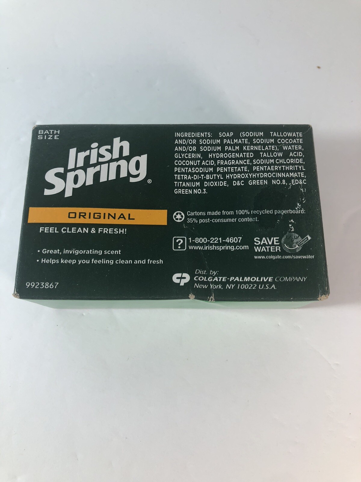IRISH SPRING Original Scent Bar Soap HTF 4 OZ Sealed