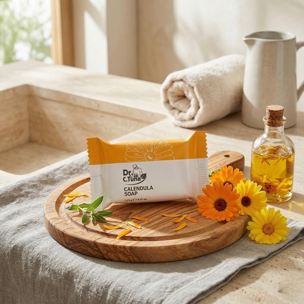 Dr. . Tuna Calendula Soap Bar, Calendula Oil and Chamomile Extract Formula fo…